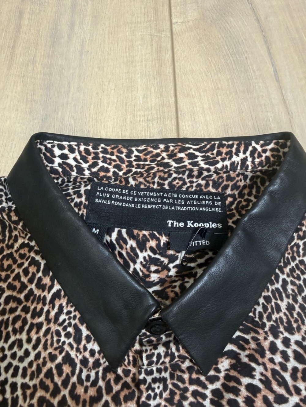 The Kooples Brown and Black Leopard-Print Button-Down Shirt - Picture 5 of 6